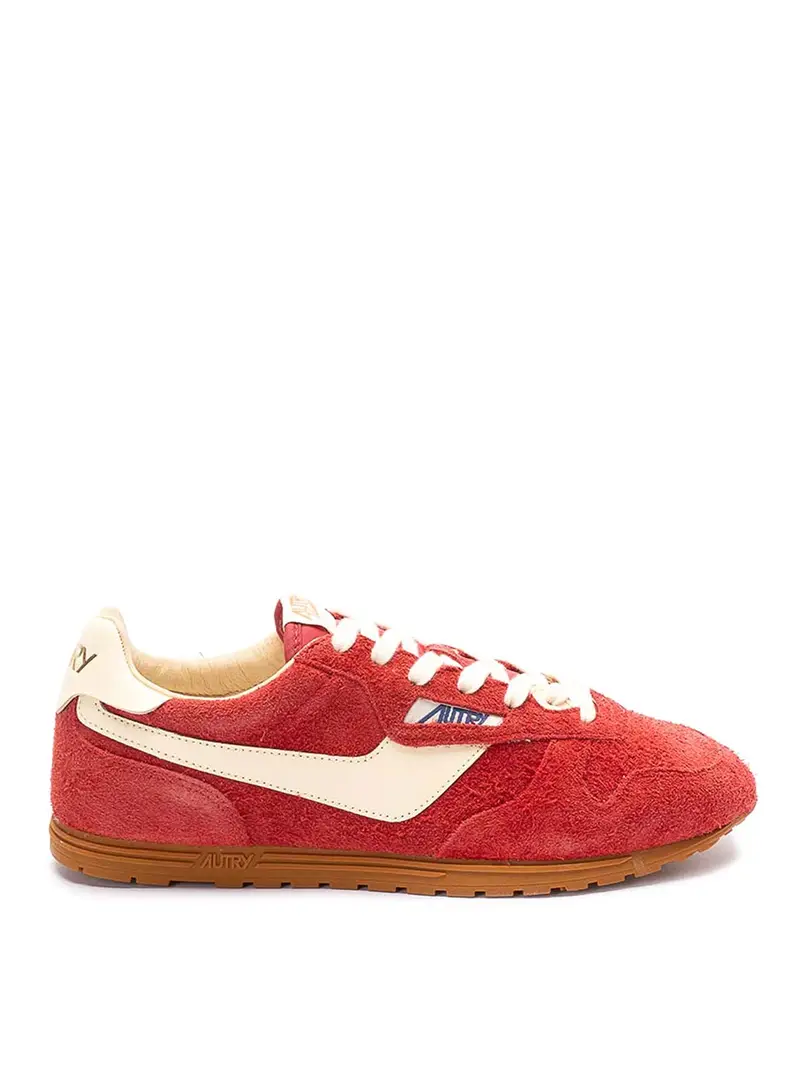 Sneakers Windspin in suede e pelle Rosso