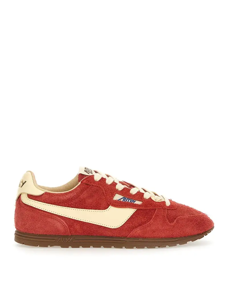 Sneakers Windspin in suede e pelle Rosso