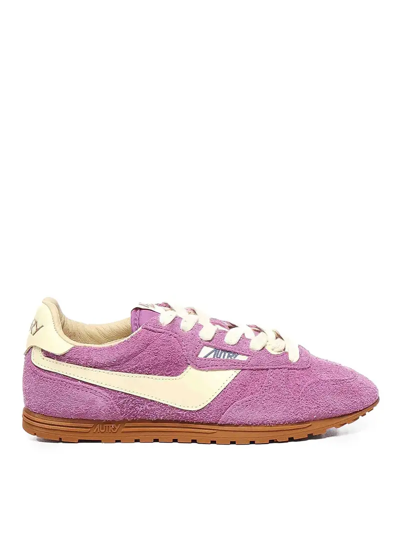 Sneakers Windspin in suede e pelle Viola