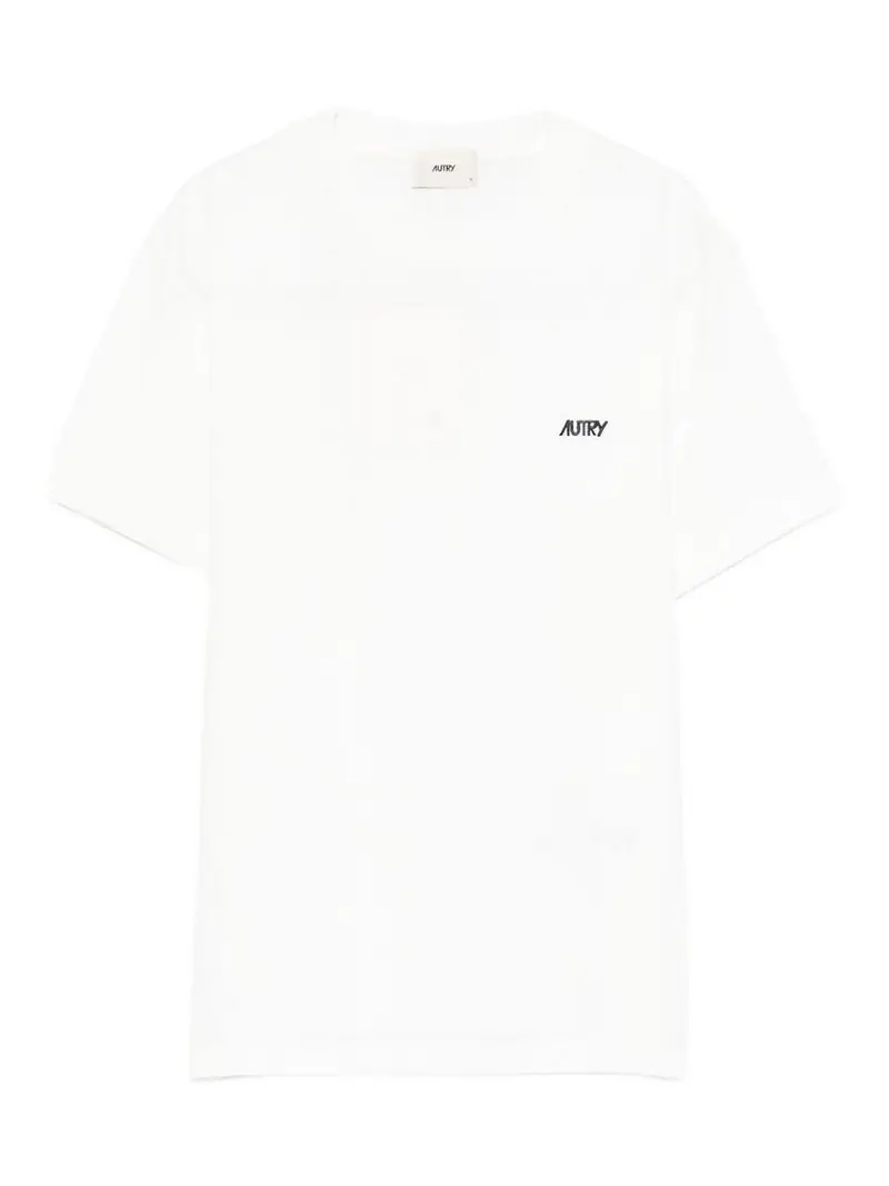 T-shirt con dettaglio logo in cotone bianco