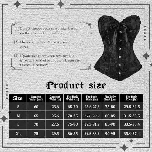 AUYAO Corsetto Donna Nero Elegante, Bustino Shapewear Lingerie, Corsetto Stringivita Regolabile per Donne, Corsetti per miniatura 2