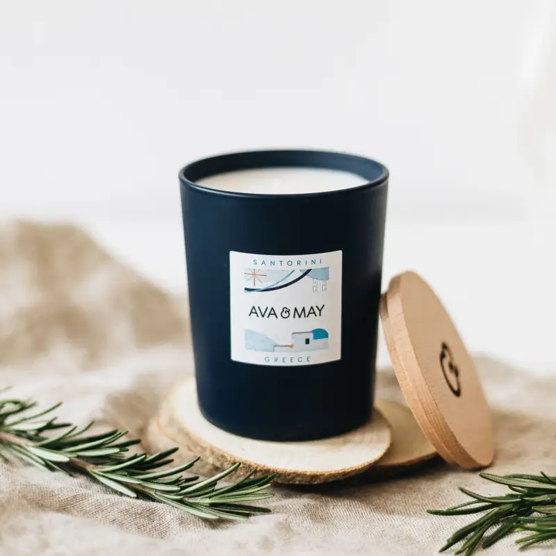 Candele Santorini 180g - - Candele profumate miniatura 5