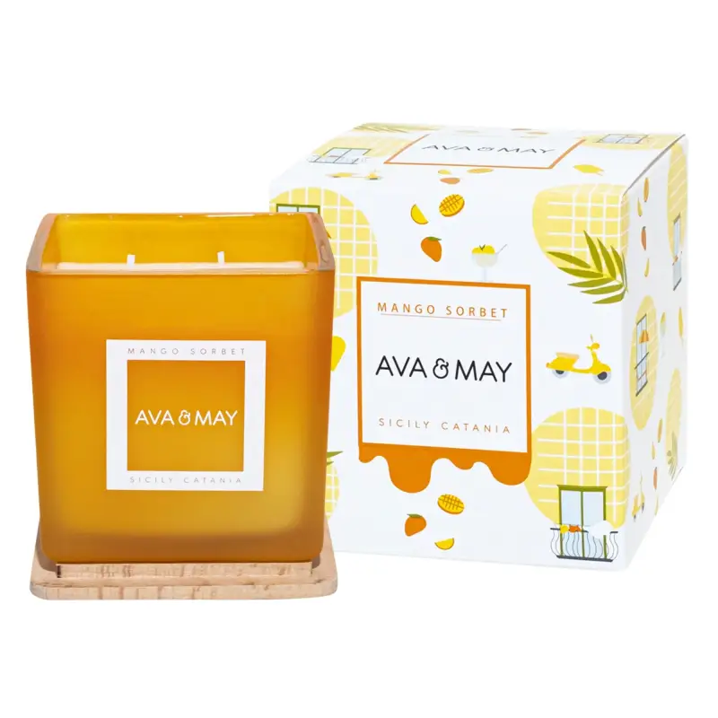 Candele Sorbetto al mango 450g - - Candele profumate miniatura 2