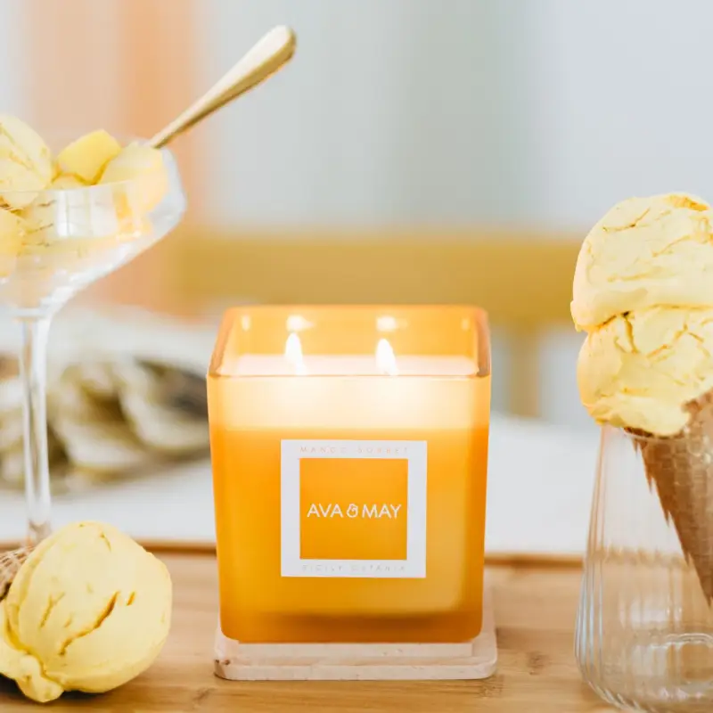 Candele Sorbetto al mango 450g - - Candele profumate miniatura 3