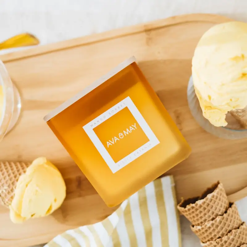 Candele Sorbetto al mango 450g - - Candele profumate miniatura 4