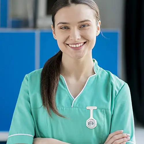 Avaner Orologio da Infermiere in Silicone con Spilla, Orologio Infermiere Uomo Donna, Orologio da Tasca miniatura 3