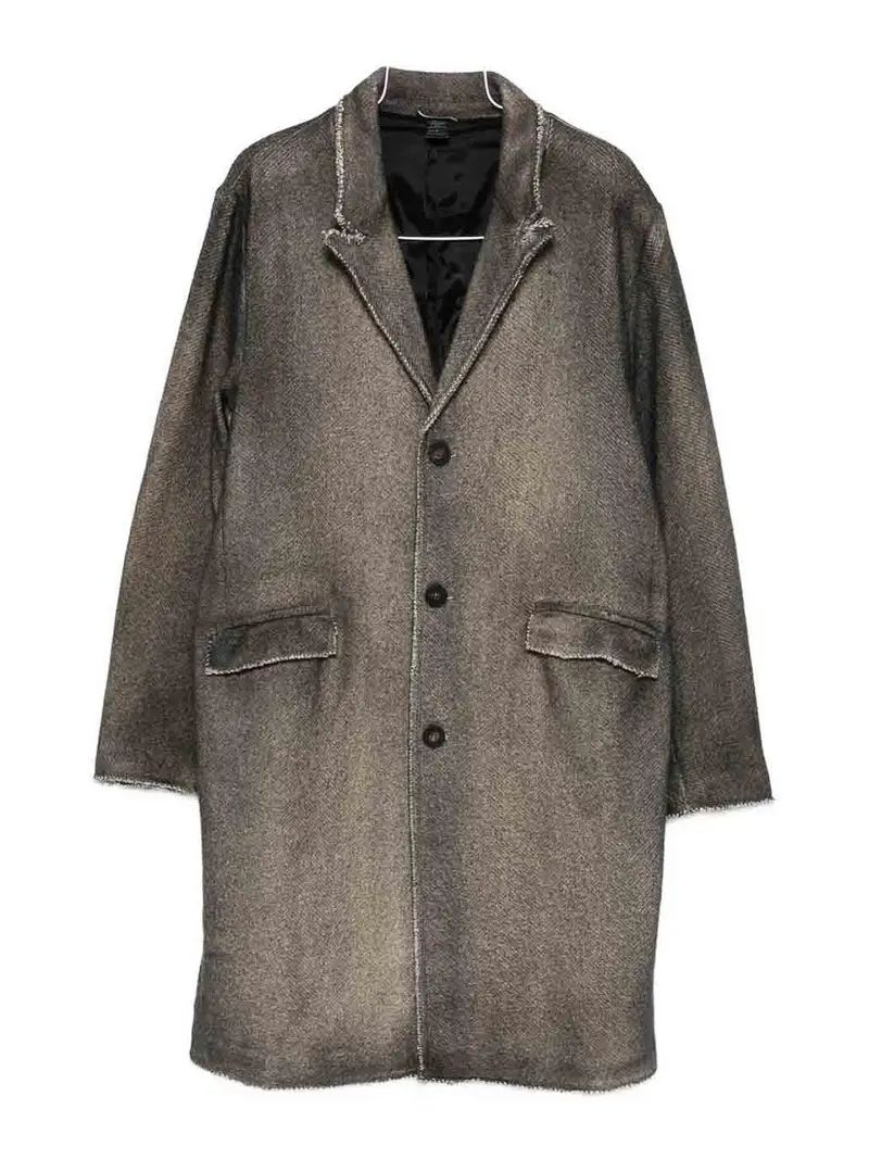 Cappotto monopetto in lana Marrone