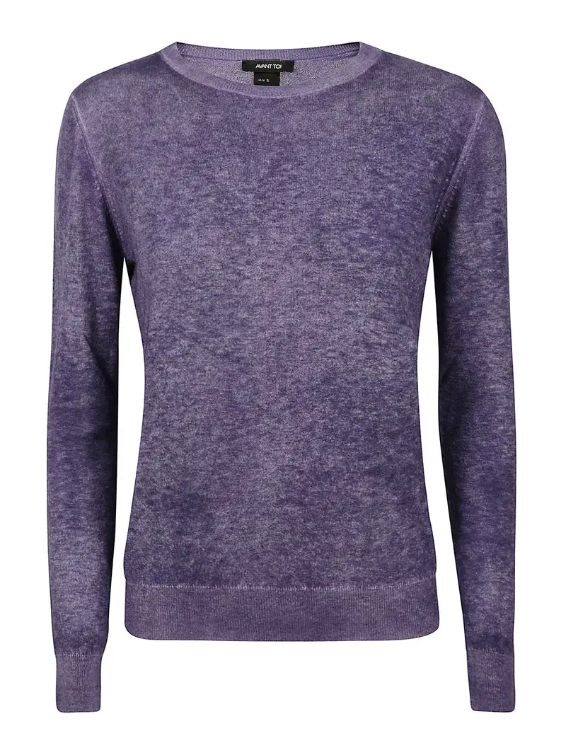 Girocollo in lana e cashmere Viola