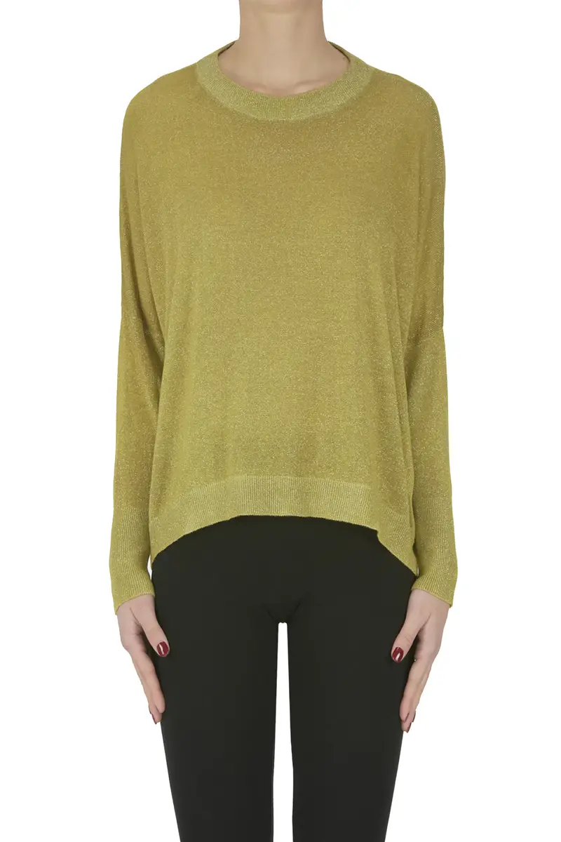 Pullover con lurex Lime