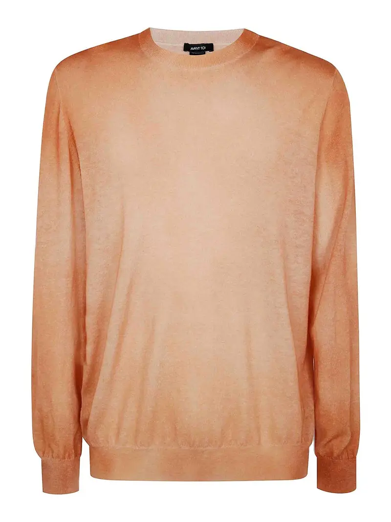 Pullover in cashmere ultraleggero e lana Arancione