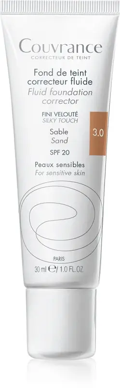 Liquid Cover Makeup Couvrance SPF 20 (Fluid Foundation Corrector) 30 ml - Shade 30 Sand