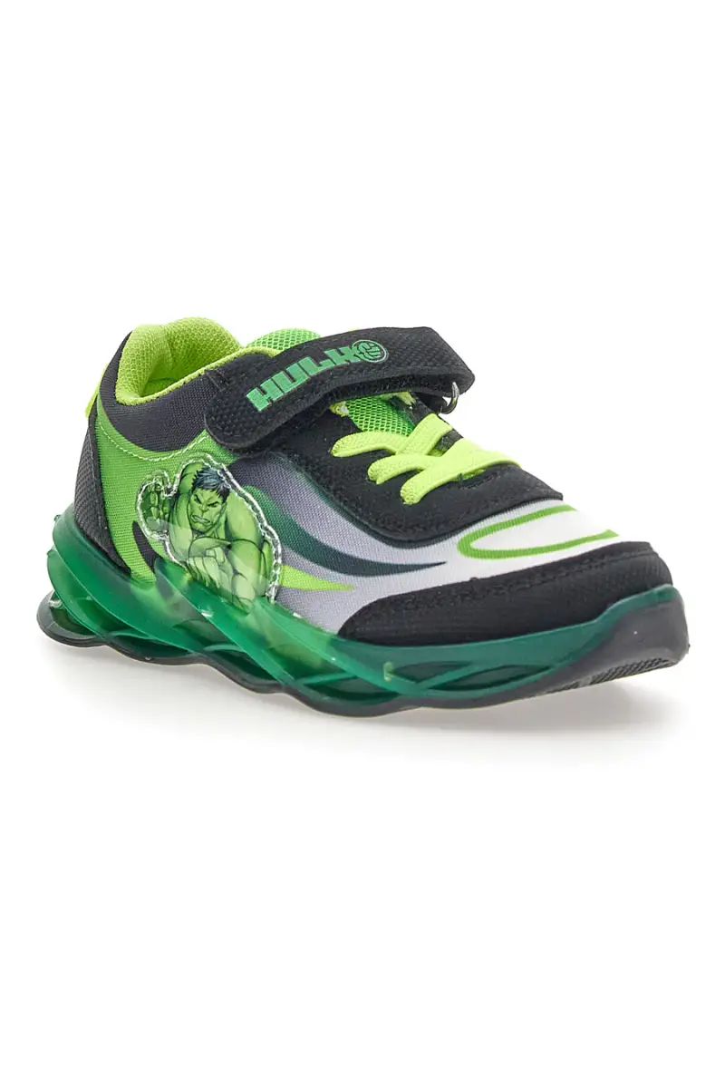 Scarpe nere e verdi con luci e strappo Mavengers R1010212T [VERDE miniatura 2