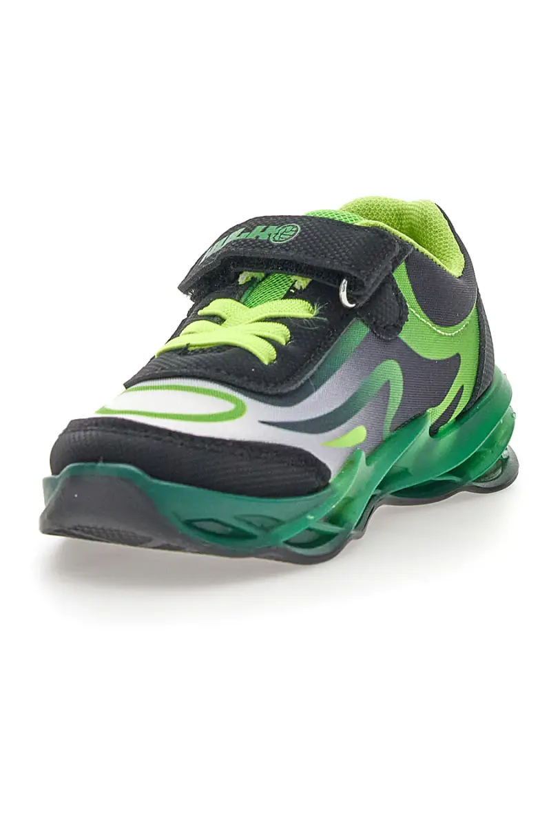 Scarpe nere e verdi con luci e strappo Mavengers R1010212T [VERDE miniatura 3