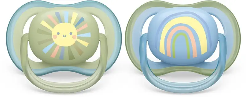 Philips Avent Ultra Air 0-6 mesi ciuccio arcobaleno bambino 2 pezzi
