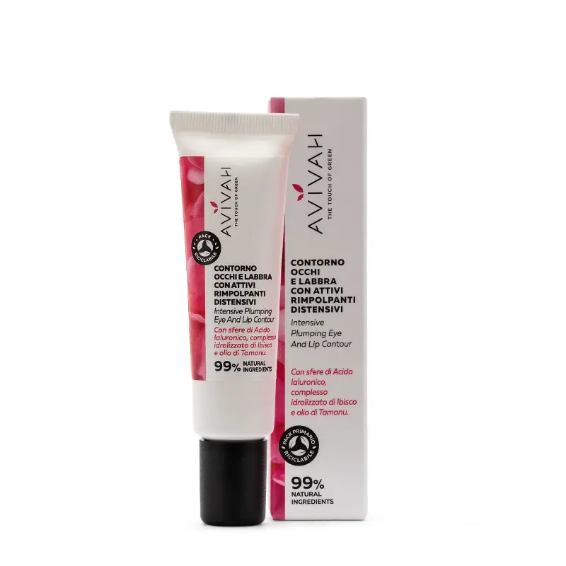 Linea Anti-Età Contorno Occhi e Labbra con Attivi Rimpolpanti Distensivi - Balsamo labbra,Contorno occhi