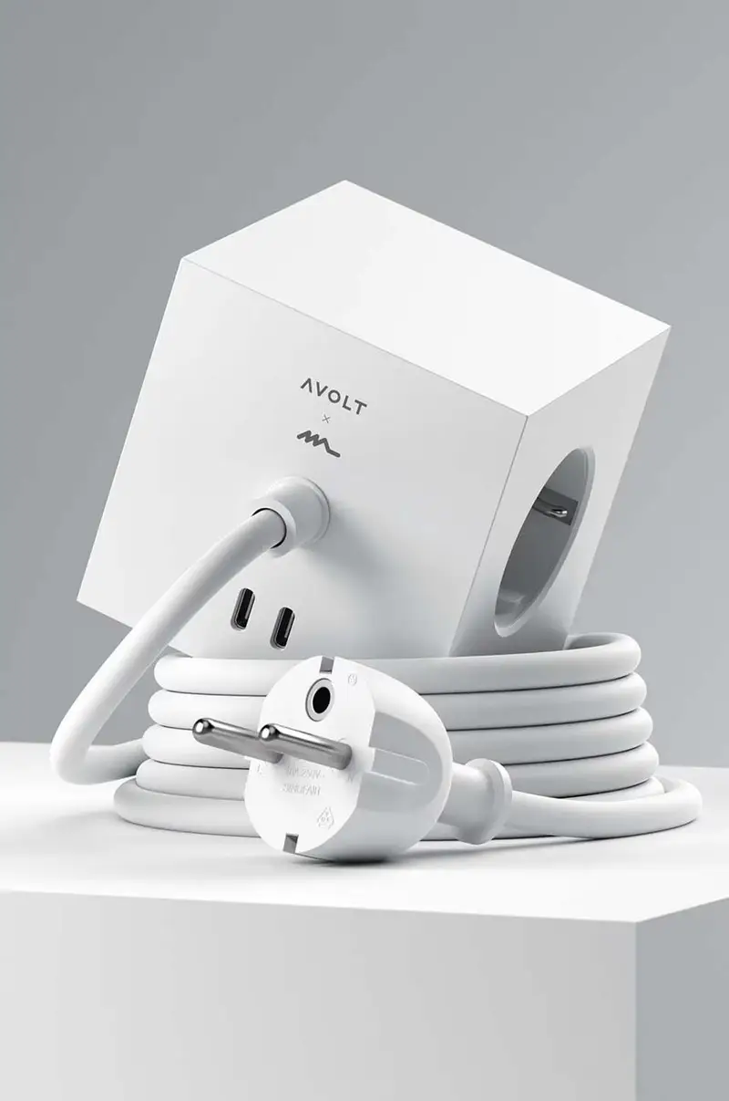 cubo di ricarica magnetico Square 1, 2 x USB, 1, 8 m Bianco miniatura 2