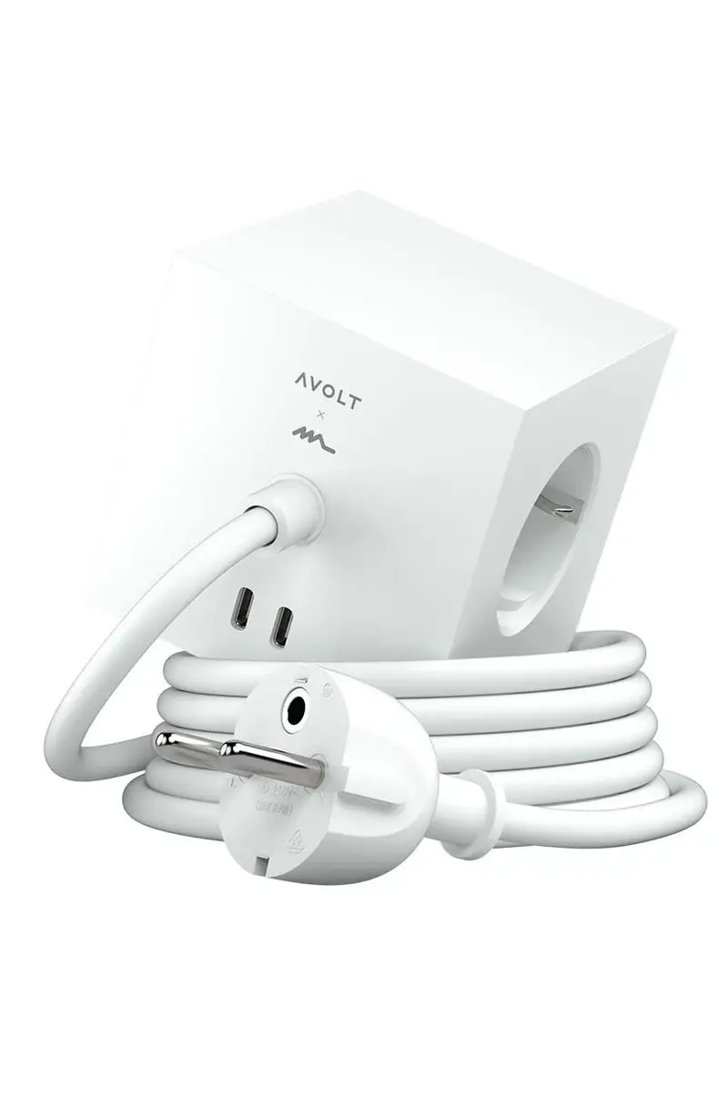 cubo di ricarica magnetico Square 1, 2 x USB, 1,8 m Bianco