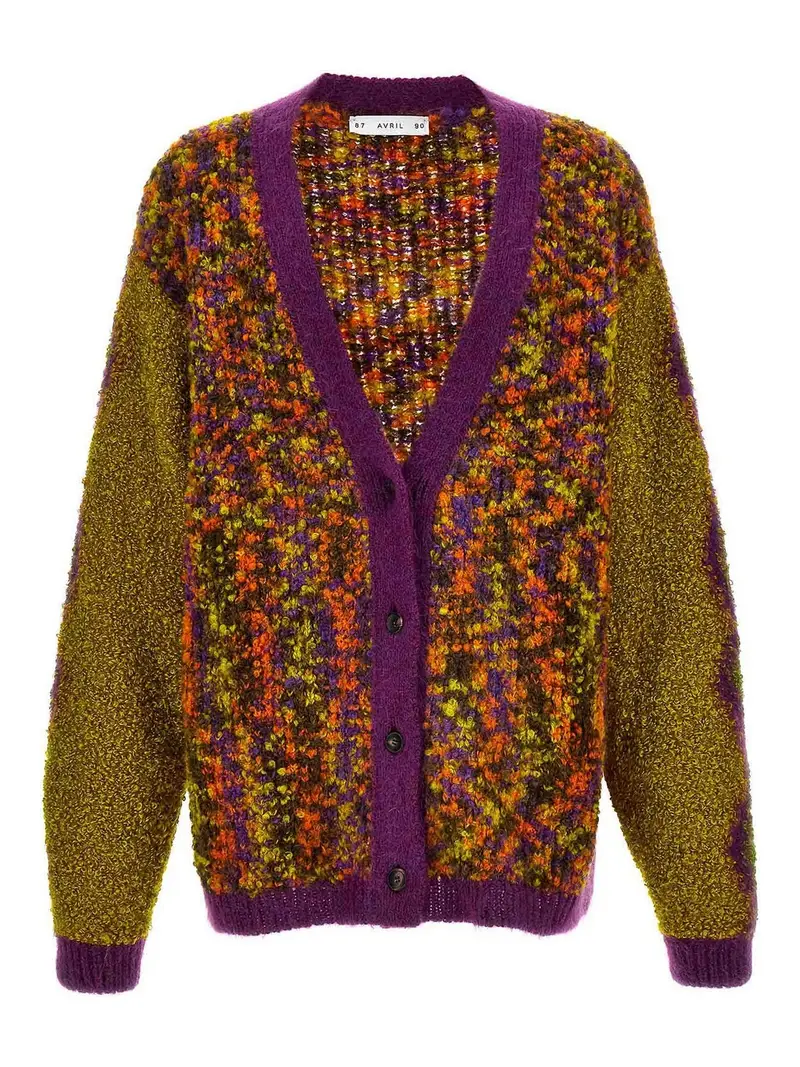 cardigan fiorito Multicolore