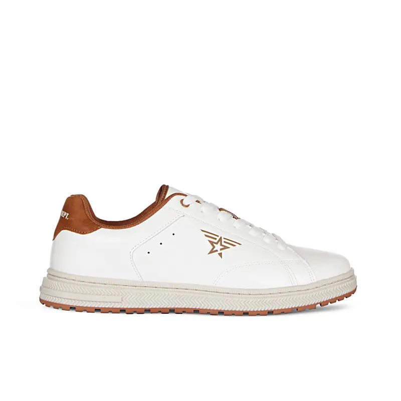 Sneakers bianche con stemma laterale