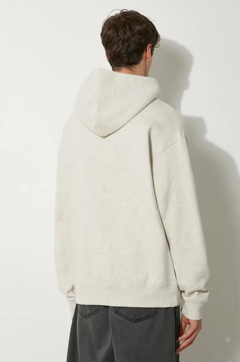 felpa in cotone Serif Hoodie Grigio miniatura 3