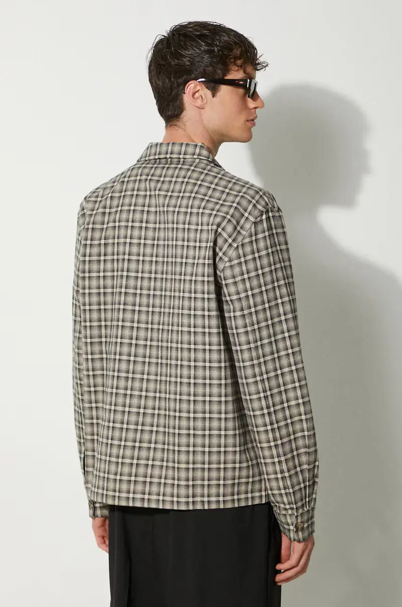 giacca camicia Lt Wt Marrone miniatura 3