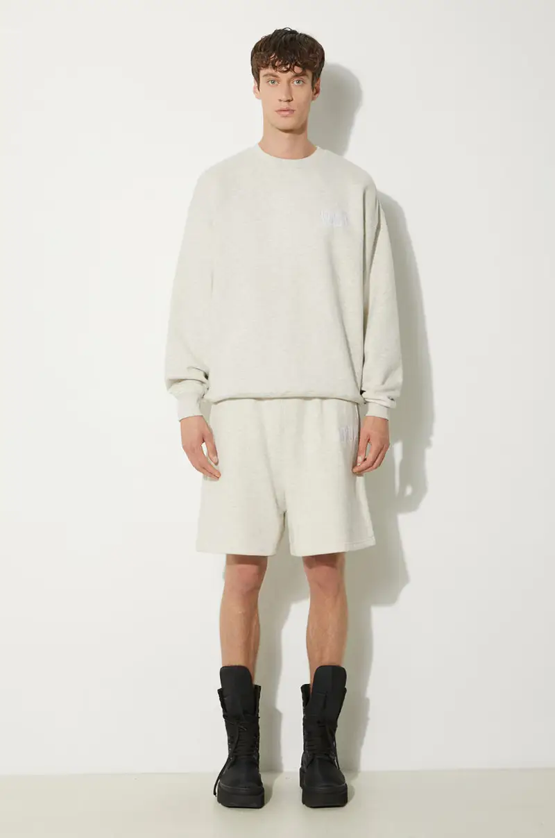 pantaloncini in cotone Awake Sweatshort colore grigio SP24-PA006 Beige miniatura 2