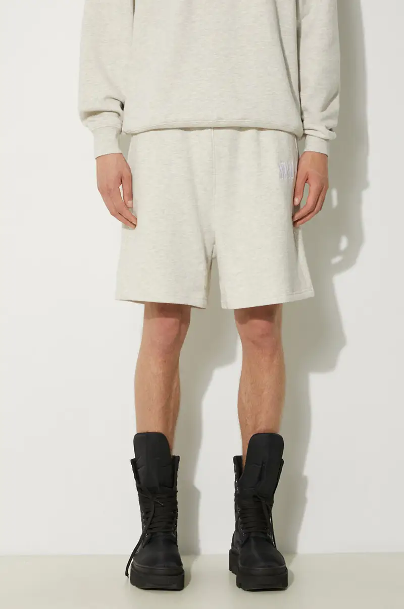pantaloncini in cotone Awake Sweatshort colore grigio SP24-PA006 Beige