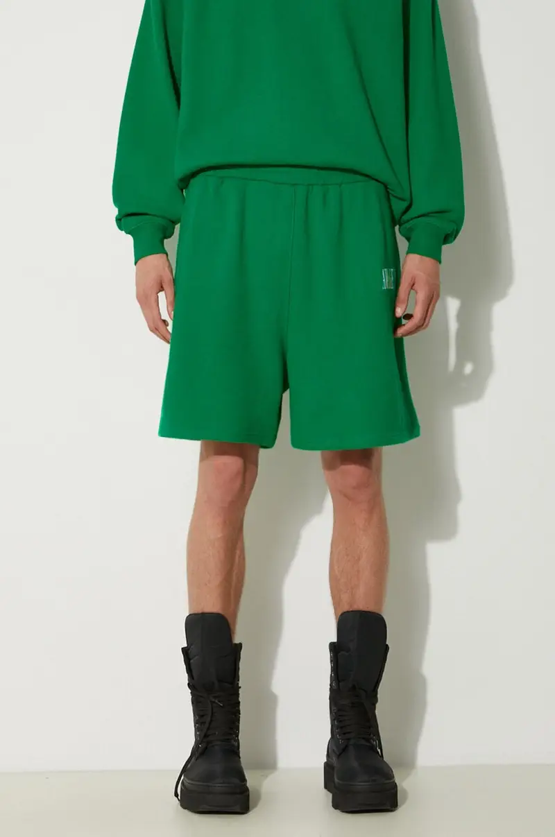 pantaloncini in cotone Awake Sweatshort colore verde SP24-PA006
