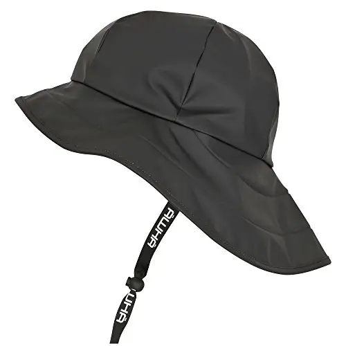AWHA Südwester Cappello da Pioggia Nero/Unisex - Berretto Impermeabile con Ampia Visiera e paraorecchie