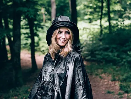 AWHA Südwester Cappello da Pioggia Nero/Unisex - Berretto Impermeabile con Ampia Visiera e paraorecchie miniatura 3