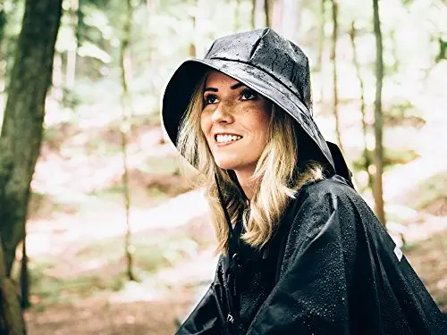 AWHA Südwester Cappello da Pioggia Rosso/Unisex - Berretto Impermeabile con Ampia Visiera e paraorecchie miniatura 2