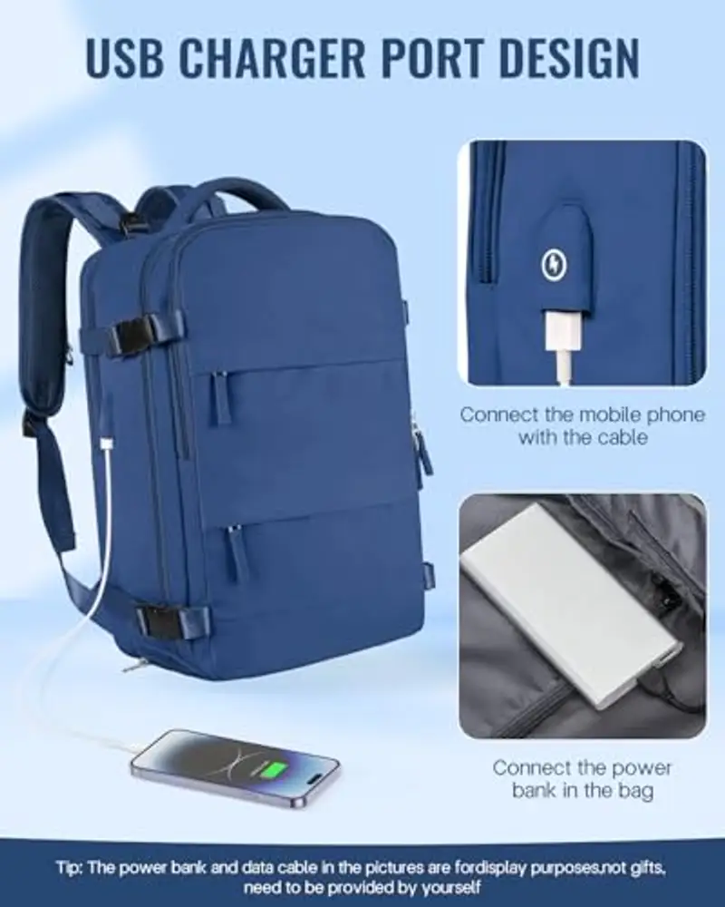 Awoawo Zaino da viaggio Uomo Blu 1914587 miniatura 2