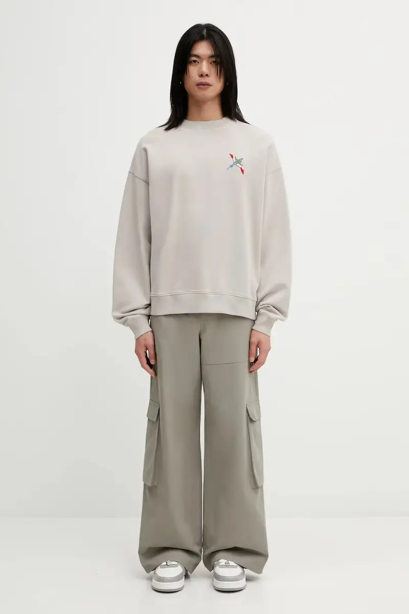 felpa in cotone Micro Bee Bird Sweater Beige miniatura 5