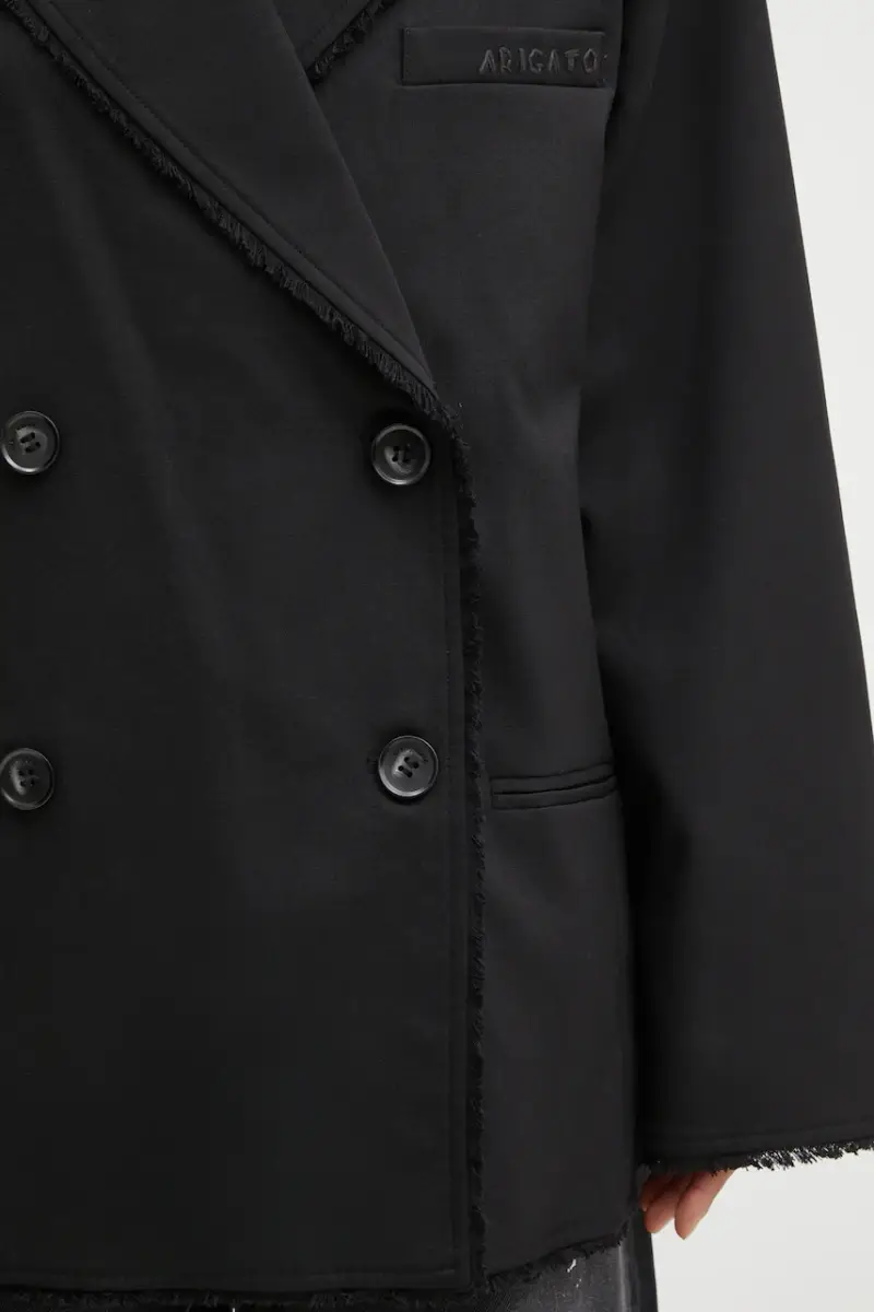 giacca con lana Thea Frayed colore nero A3305002 miniatura 5