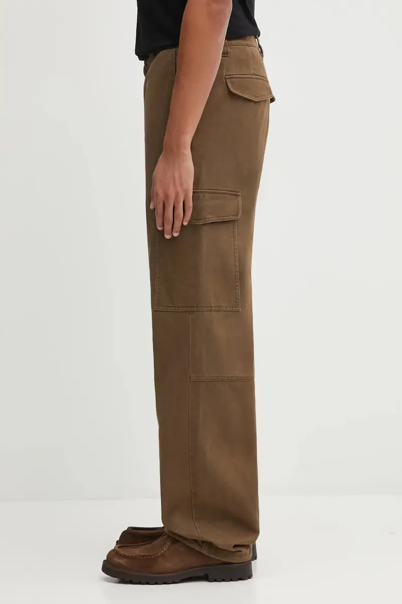 pantaloni in cotone Abbot cargo uomo colore marrone A3309002 miniatura 2