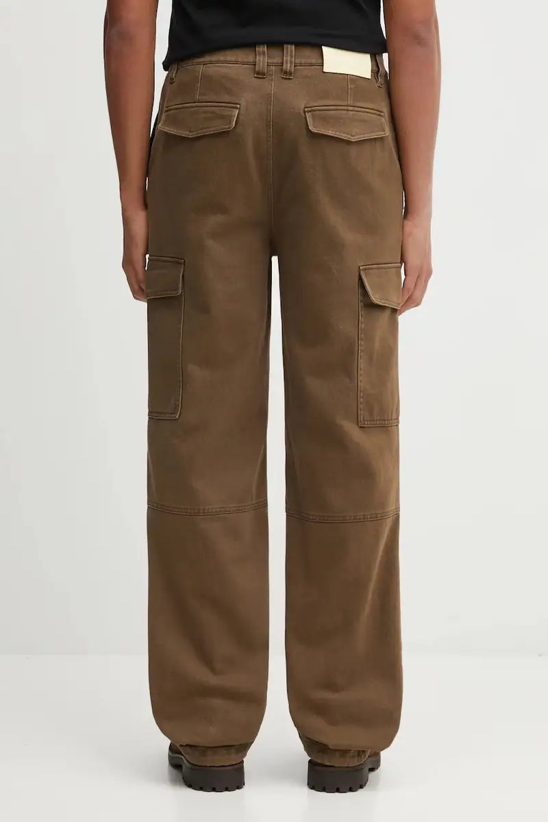 pantaloni in cotone Abbot cargo uomo colore marrone A3309002 miniatura 3