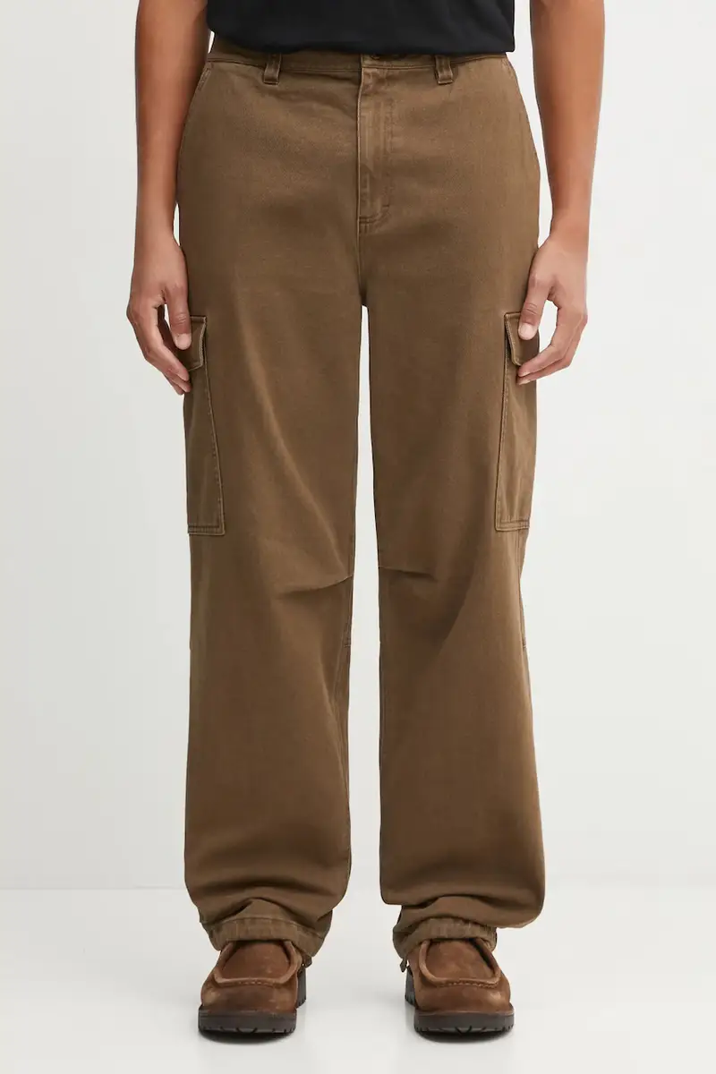 pantaloni in cotone Abbot cargo uomo colore marrone A3309002