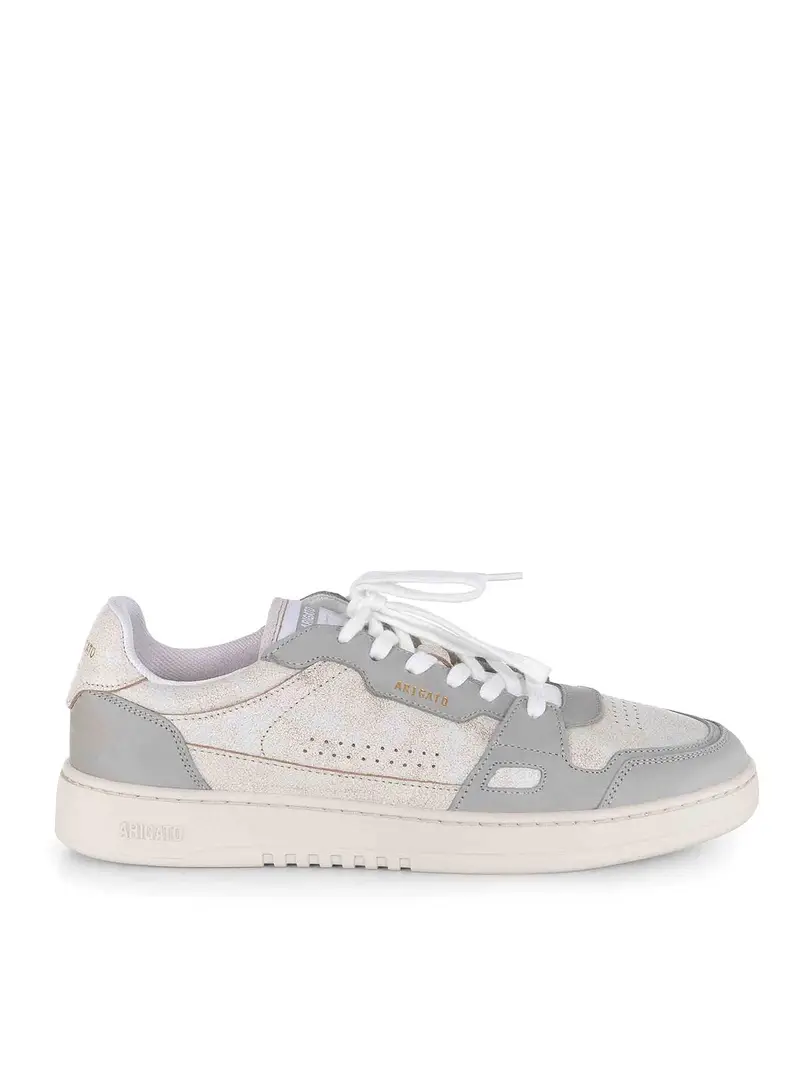 Sneaker fatte in pelle beige