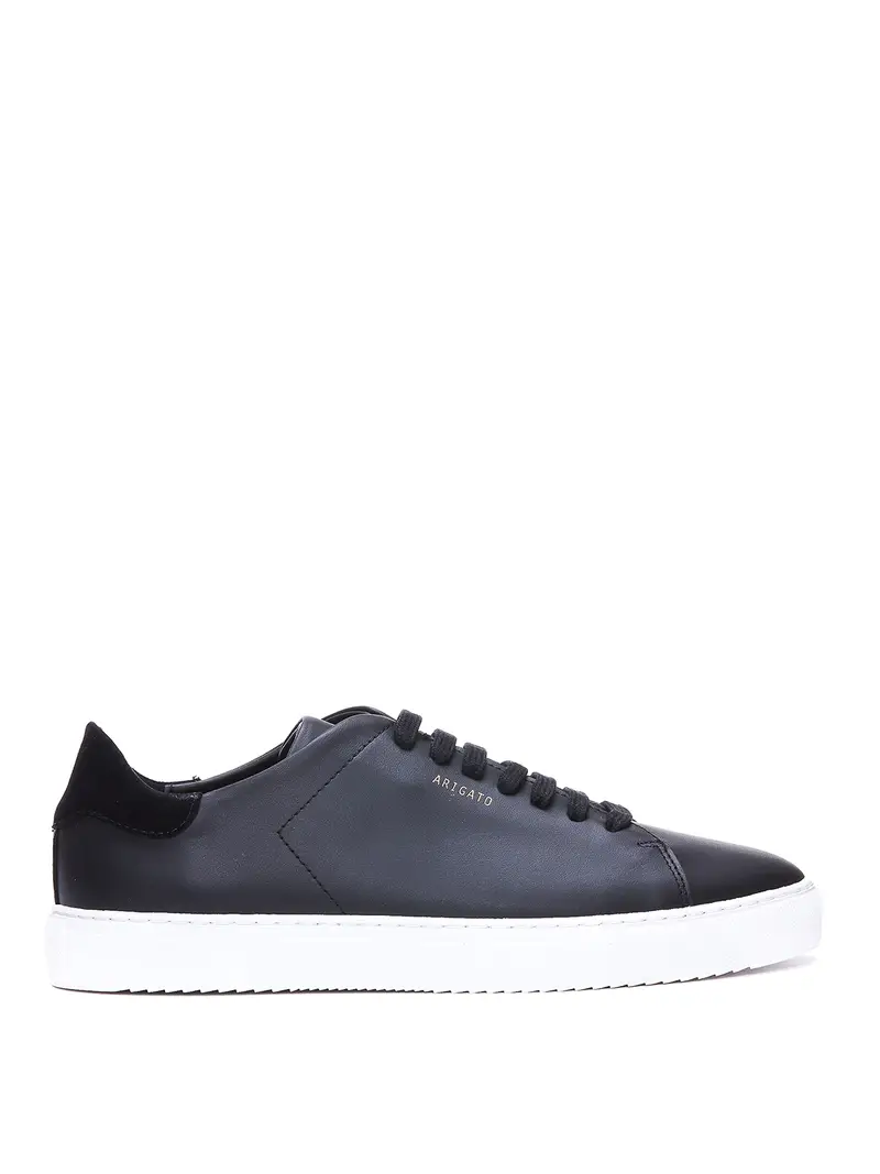 Sneakers in pelle con logo Nero