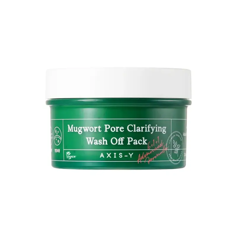 6+1+1 Mugwort Pore Clarifying Wash Off Pack - Crema viso pelle grassa,Maschera viso purificante