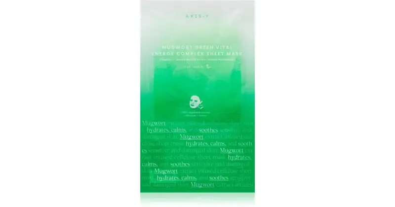 AXIS-Y Mugwort Green Vital Energy Complex maschera in tessuto idratante e lenitiva 27 ml