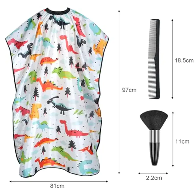 AYBUY Mantellina per Taglio Capelli, Bambini Taglio di Capelli Mantello con Pettine, Mantellina per Acconciatura miniatura 2