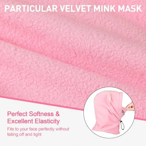 AYPOW Passamontagna Invernale in Pile Termico Bambini 4-12, Maschera da Sci Multifunzionale Antivento Regolabile miniatura 3