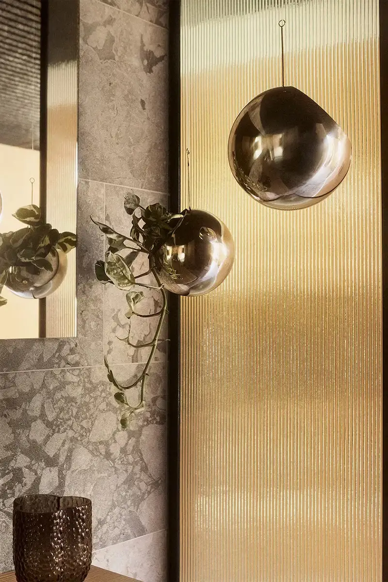 vaso da fiori da parete Globe 21 x 32 cm Grigio miniatura 2