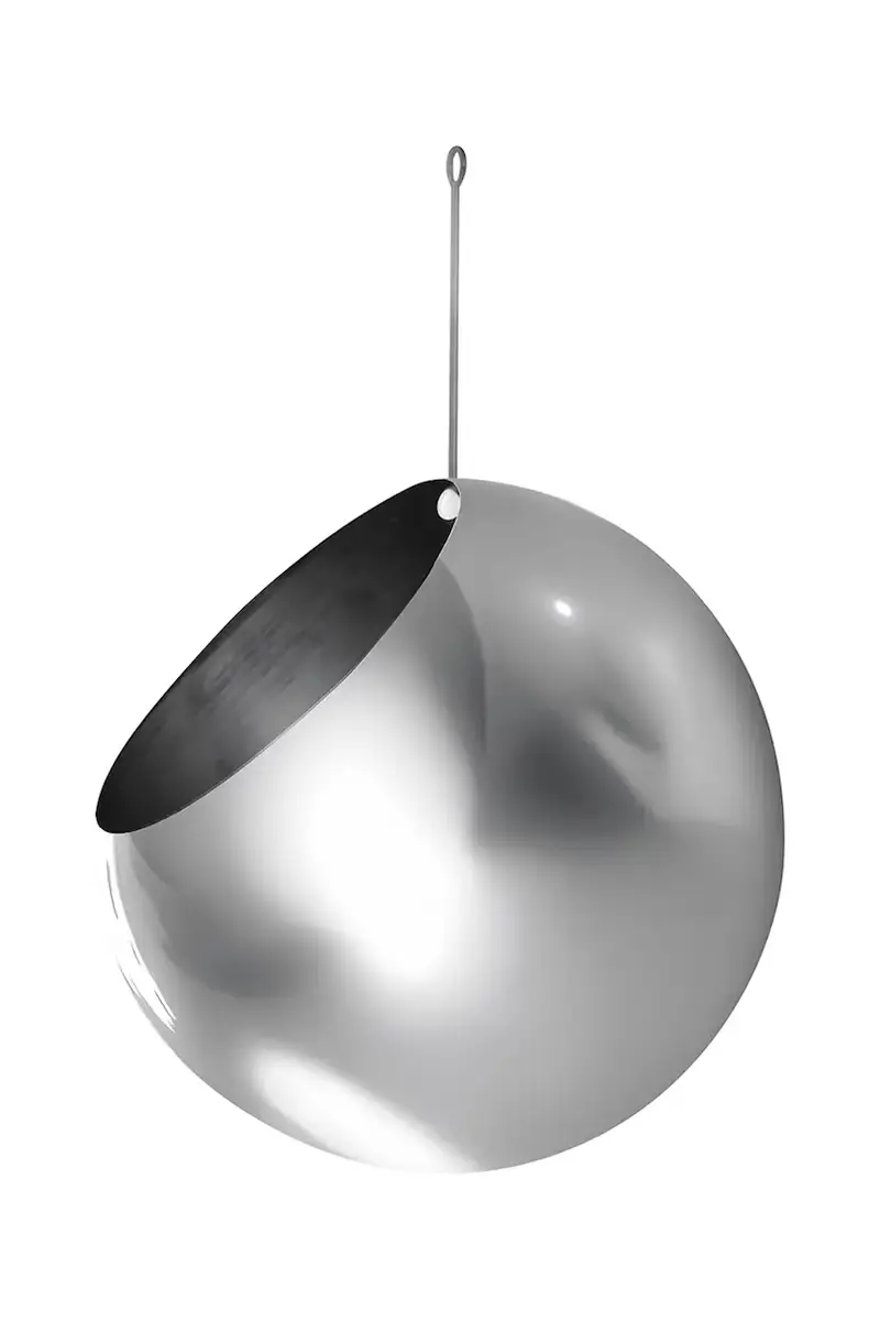 vaso da fiori da parete Globe 21 x 32 cm Grigio