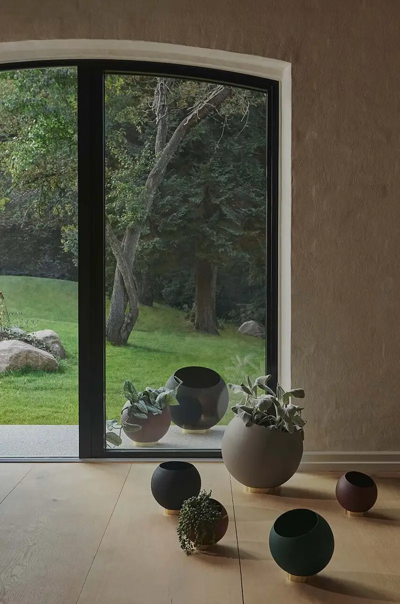 vaso da fiori Globe Beige miniatura 3