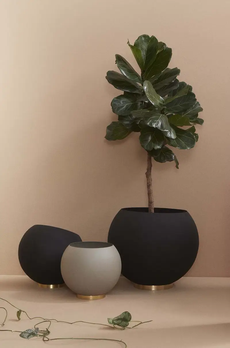 vaso da fiori Globe Nero miniatura 2