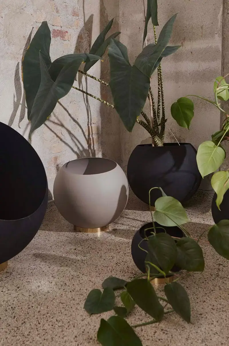 vaso da fiori Globe Nero miniatura 3