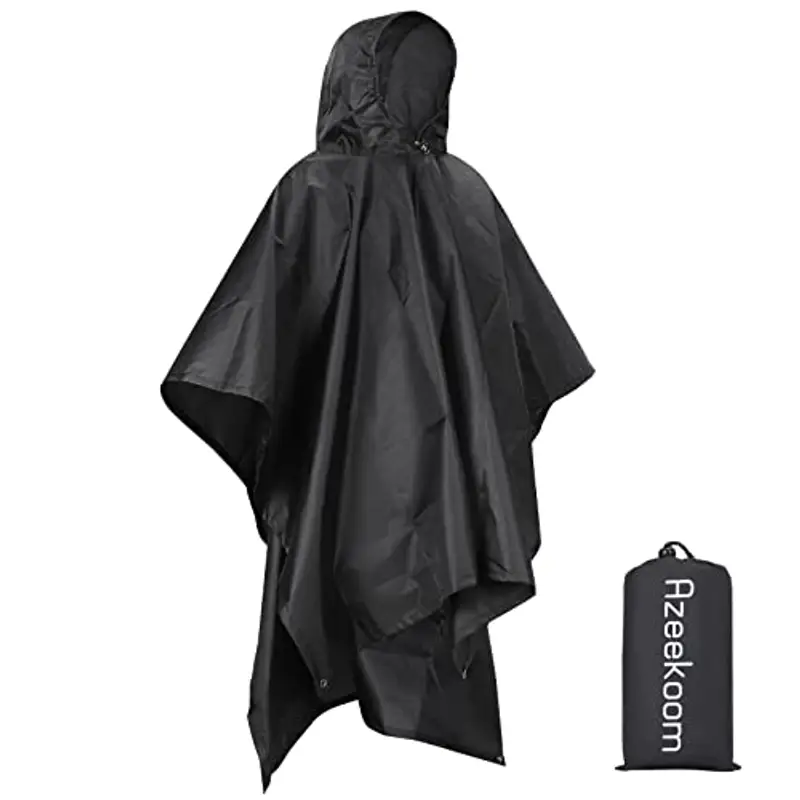 Azeekoom Poncho Impermeabile, Multifunzionale Stuoia Campeggio Coperta da Picnic con Sustodia per All'aperto Picnic Trekking Campeggio Pesca Caccia Escursione