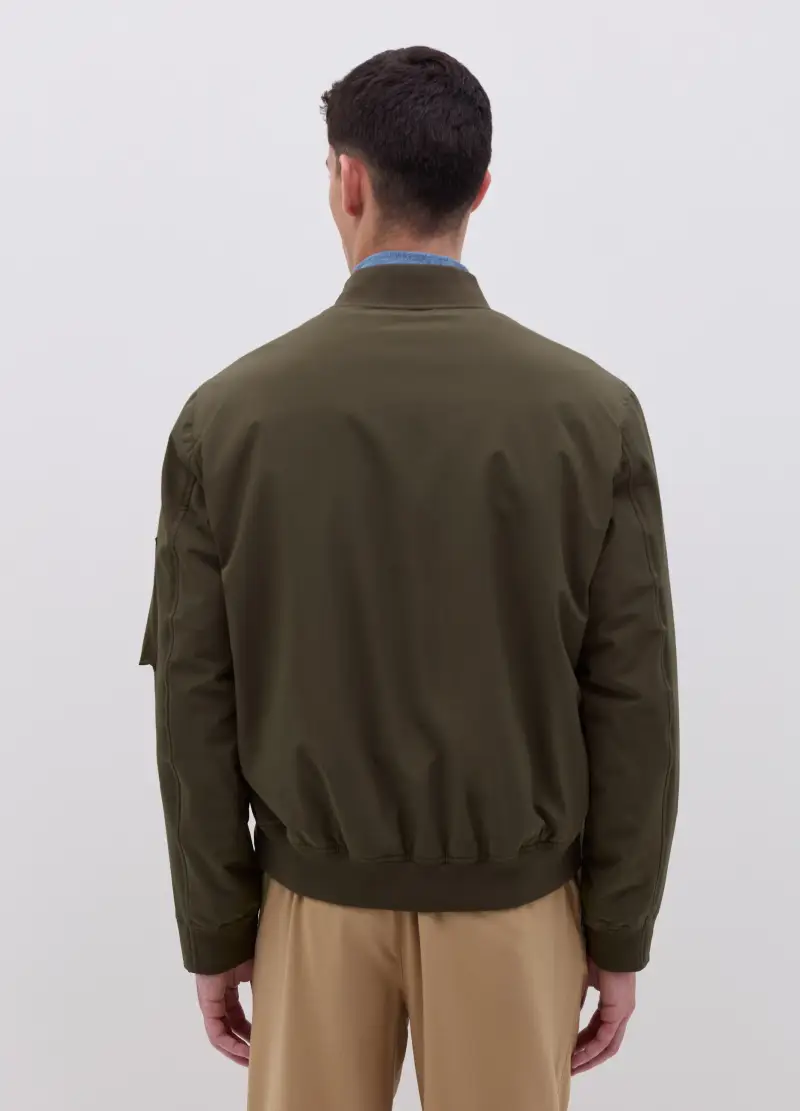 , Bomber Stretch Full-zip, Uomo, Verde miniatura 3